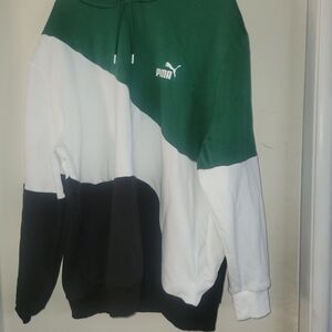 Puma Green, Black, and White Hoodie